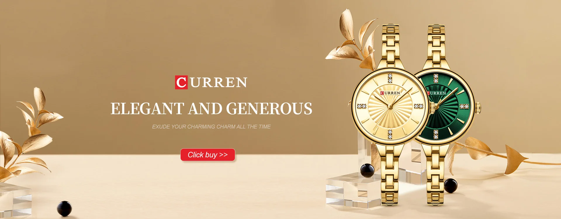 CURREN 9097 Top Brand Women's Quartz Watch Fashion Casual Gold Silver Waterproof Stainless Steel Strap Women's Elegant Watch