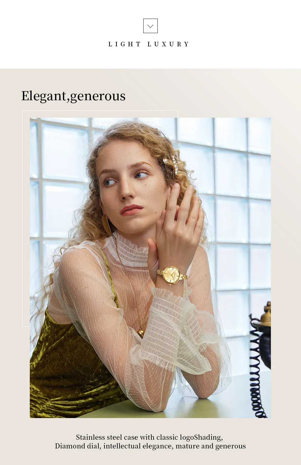 CURREN 9097 Top Brand Women's Quartz Watch Fashion Casual Gold Silver Waterproof Stainless Steel Strap Women's Elegant Watch