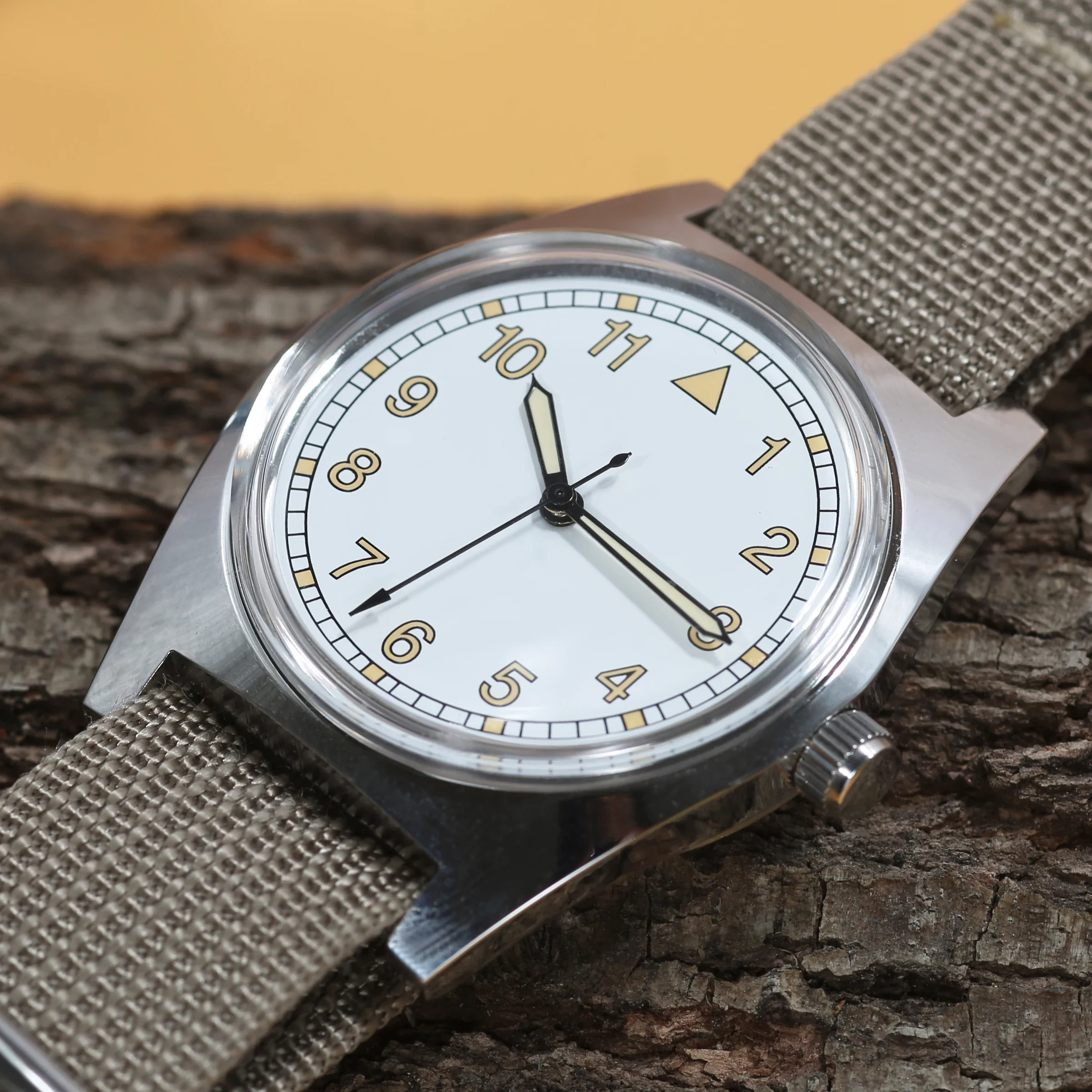 7120 Pilot's Mechanical Watch - 36mm Manual Winding, Retro Aviator Style for Men