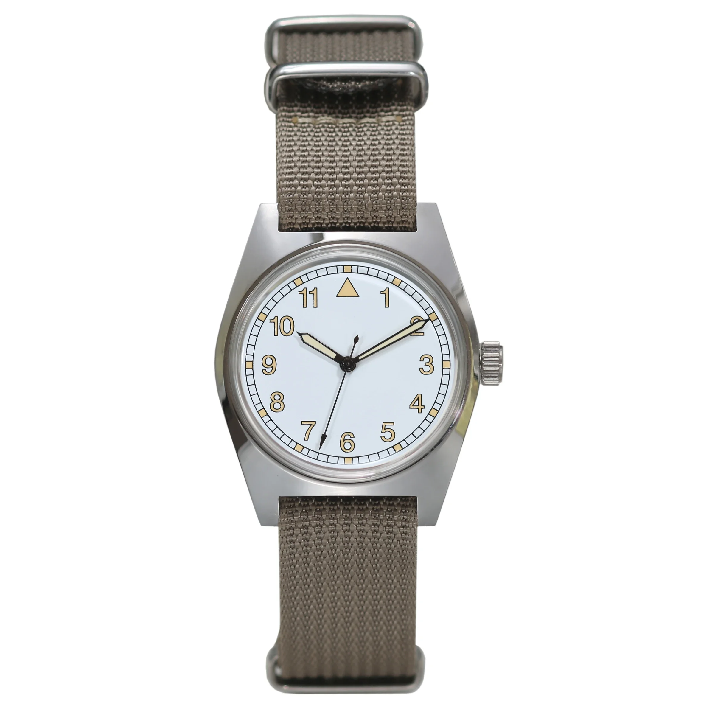 7120 Pilot's Mechanical Watch - 36mm Manual Winding, Retro Aviator Style for Men