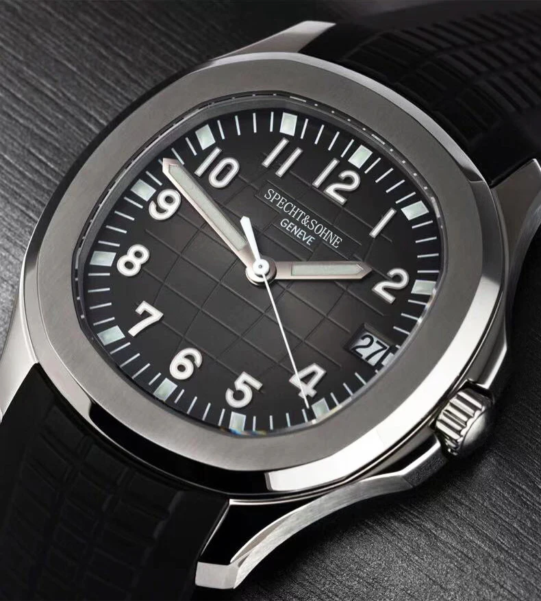 Specht&Sohne Brand Automatic Mechanical Watches Sports Wristwatches Green Sapphire Luminous 50M Waterproof Relogio Masculino