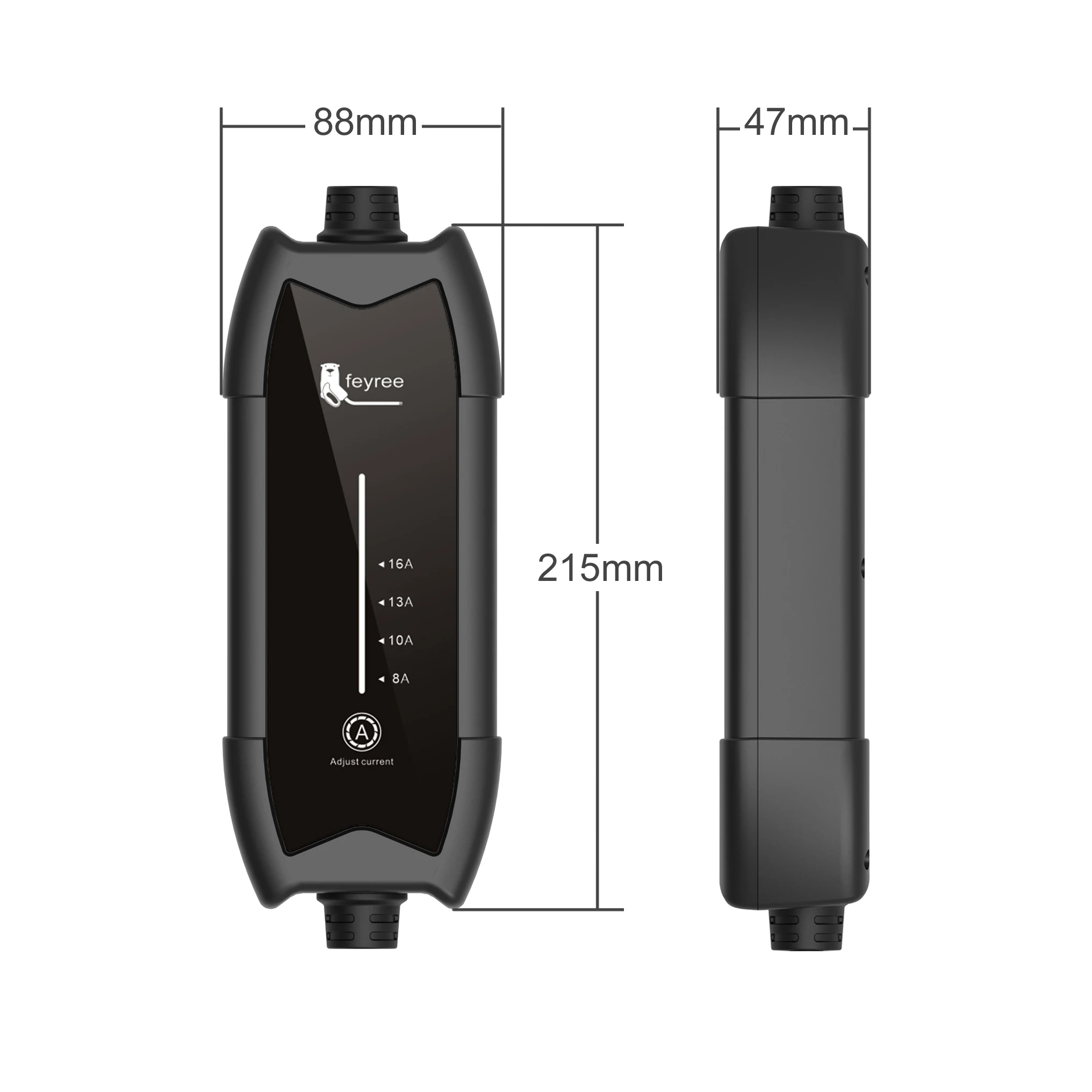Feyree Type2 3.5KW 16A 1Phase EV Charger Portable Charging Box Current Adjustable 5m Cable Charging Station for Electric Vehicle