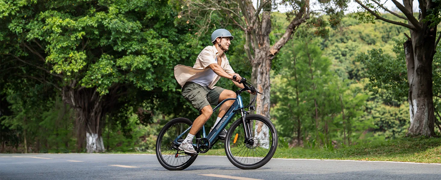 HillMiles MileTrail Electric Mountain Bike, 250W, 36V 13Ah Battery, 25km/h, Front Suspension, 7-Speed, Mechanical Disc Brakes