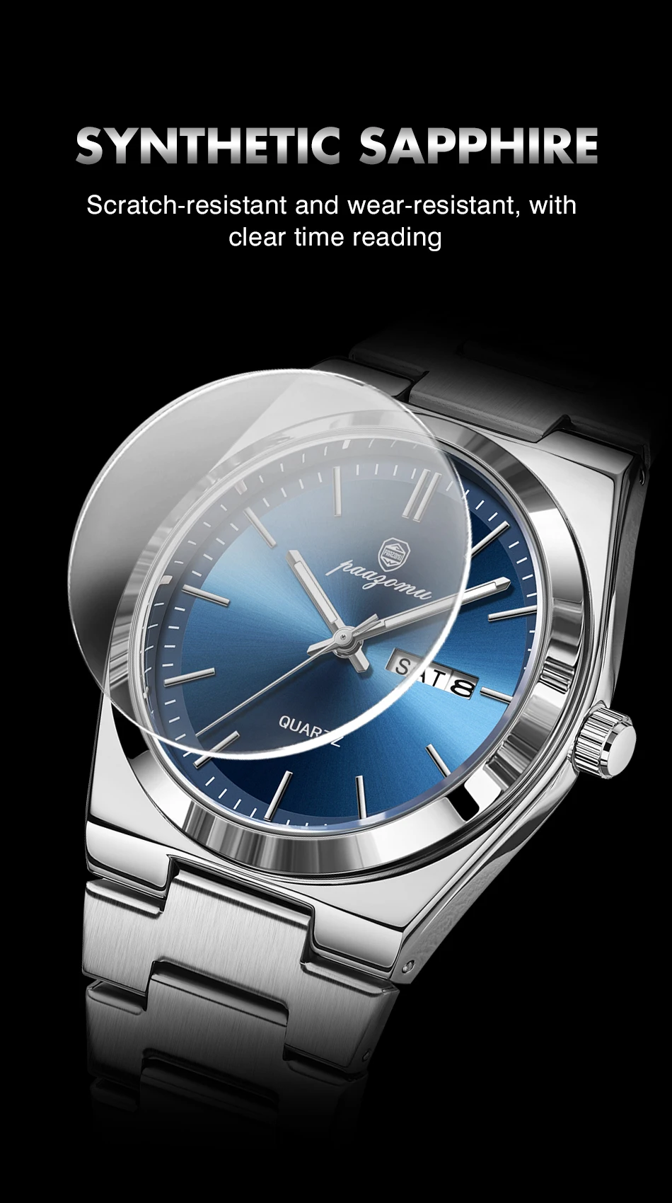 PAAZOMU Ultra Thin Quartz Watch Men Women Minimalist Style Waterproof Luminous Wristwatch Comfortable Strap Daily Office Gift