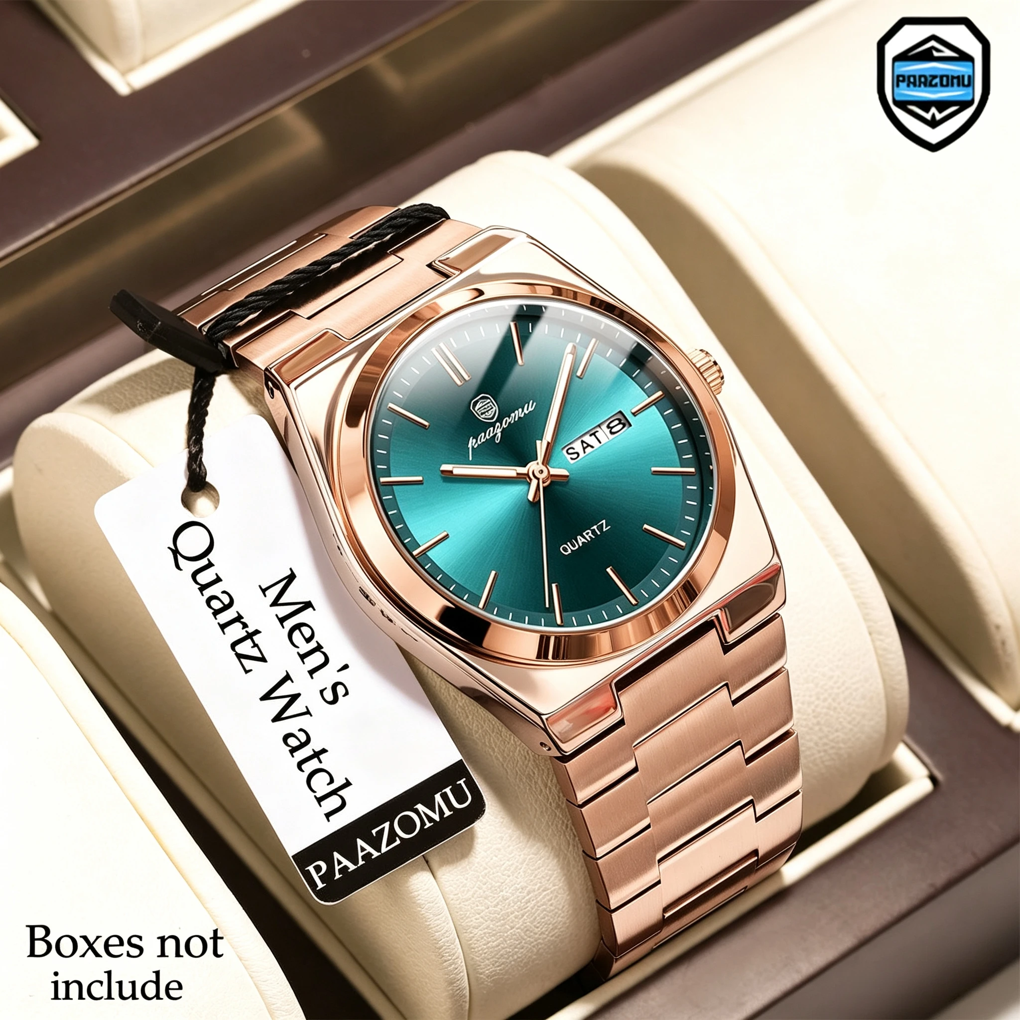 PAAZOMU Ultra Thin Quartz Watch Men Women Minimalist Style Waterproof Luminous Wristwatch Comfortable Strap Daily Office Gift