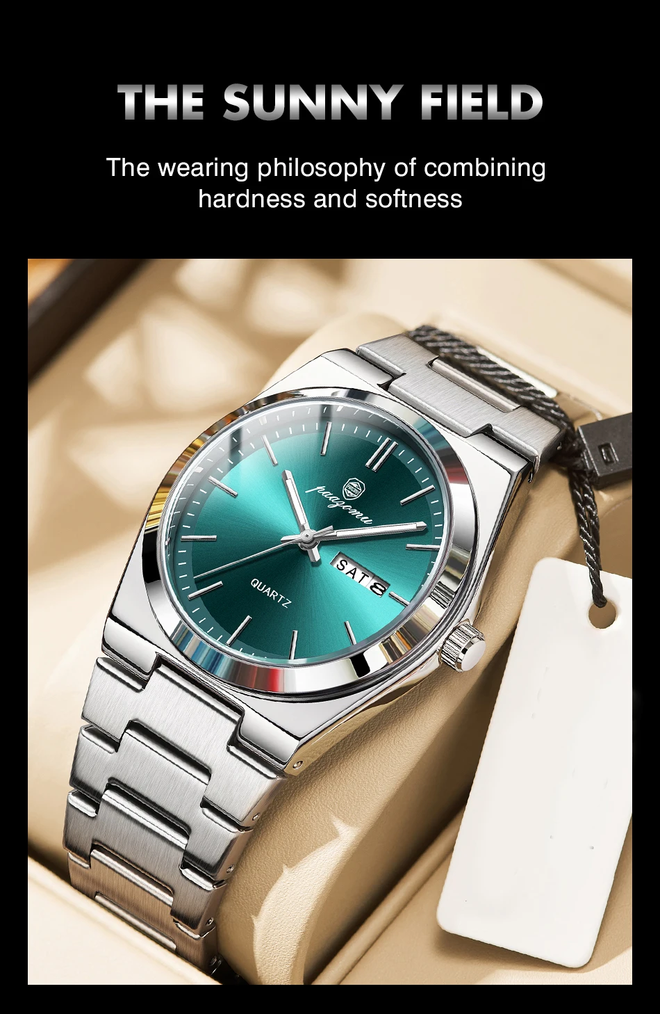 PAAZOMU Ultra Thin Quartz Watch Men Women Minimalist Style Waterproof Luminous Wristwatch Comfortable Strap Daily Office Gift