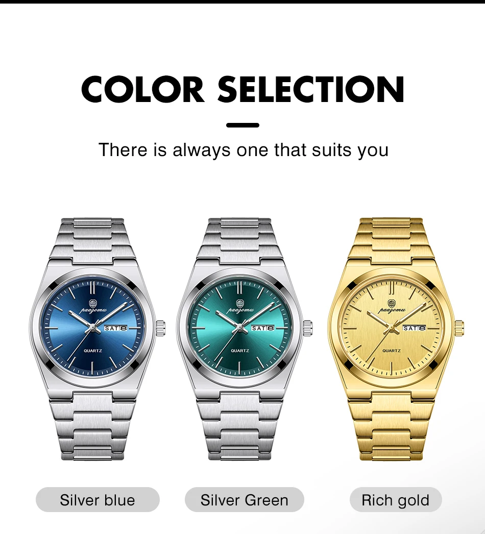 PAAZOMU Ultra Thin Quartz Watch Men Women Minimalist Style Waterproof Luminous Wristwatch Comfortable Strap Daily Office Gift