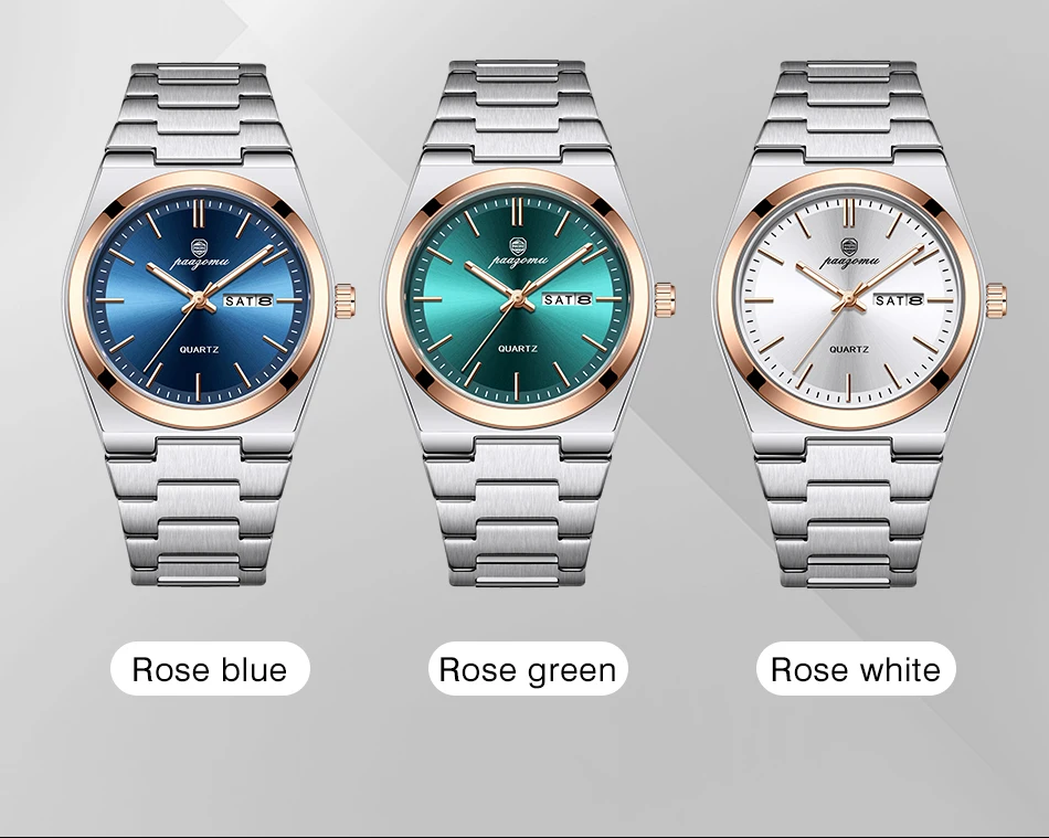 PAAZOMU Ultra Thin Quartz Watch Men Women Minimalist Style Waterproof Luminous Wristwatch Comfortable Strap Daily Office Gift