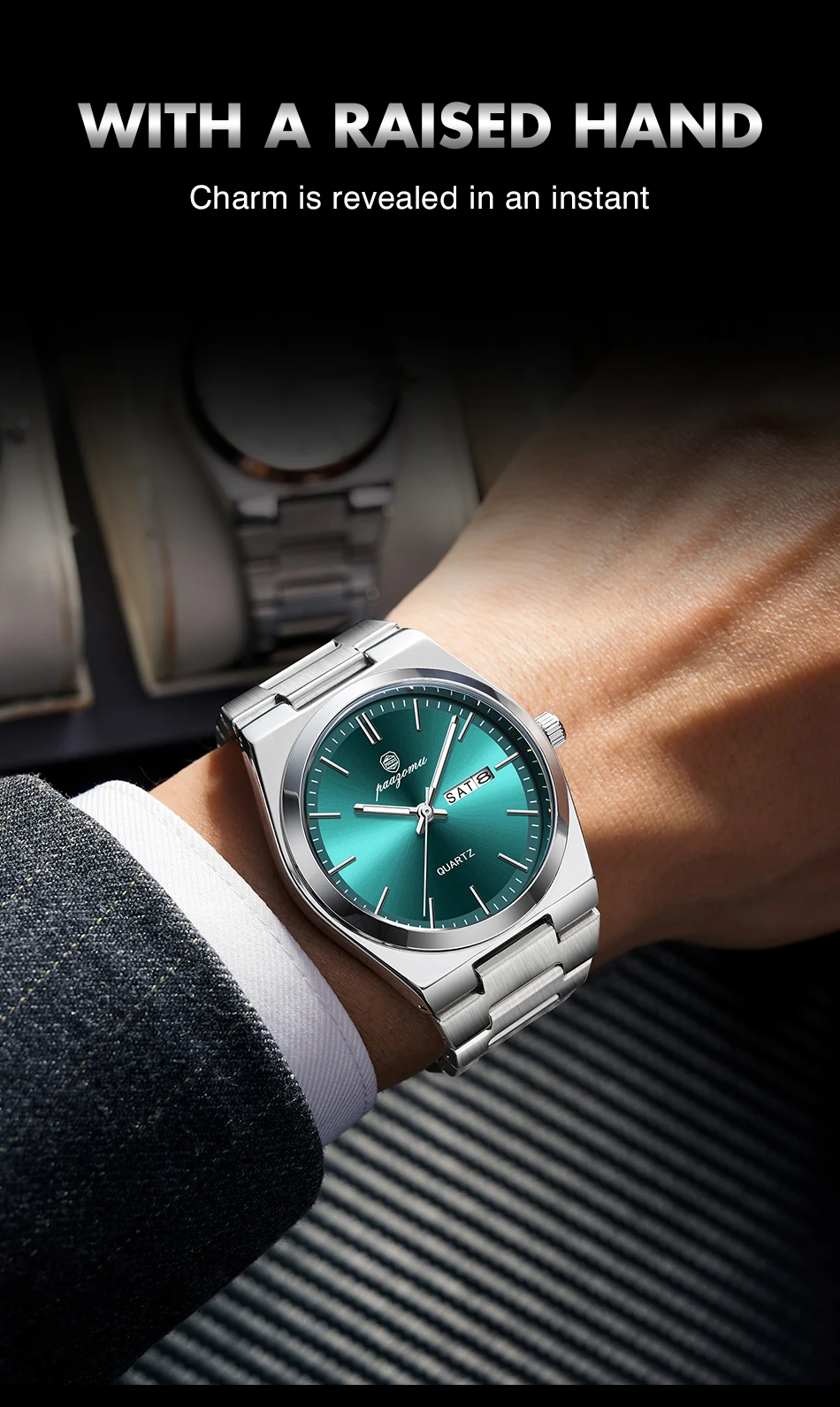 PAAZOMU Ultra Thin Quartz Watch Men Women Minimalist Style Waterproof Luminous Wristwatch Comfortable Strap Daily Office Gift