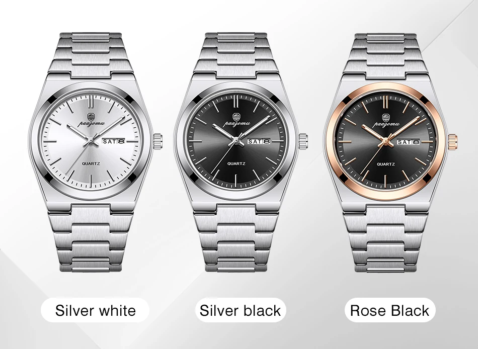 PAAZOMU Ultra Thin Quartz Watch Men Women Minimalist Style Waterproof Luminous Wristwatch Comfortable Strap Daily Office Gift