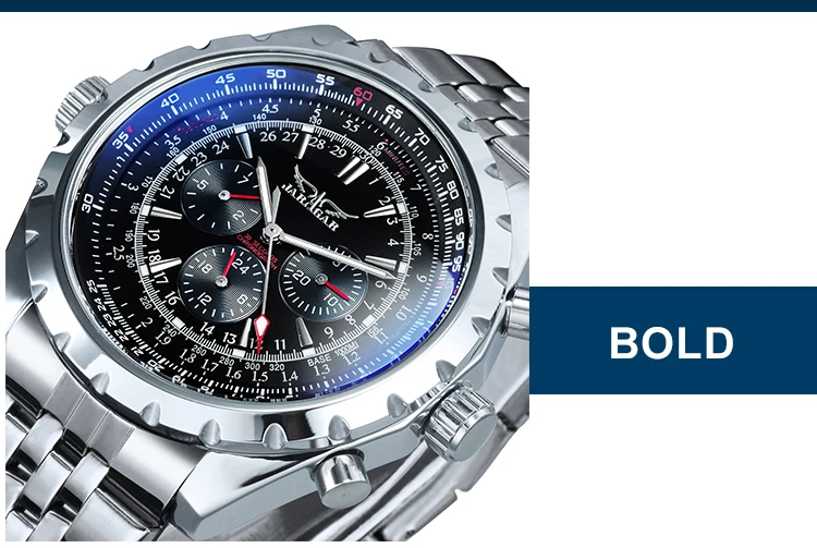 WINNER Fashion Business Watch for Men Calendar Classic Retro Automatic Mechanical Watches Top Brand Luxury Steel Leather Strap