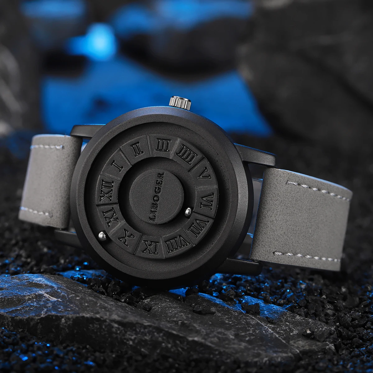 Fashion Magnetic Suspension Men Watches Casual Sports Roma Dial Wristwatches For Mens Clock(Without Box)