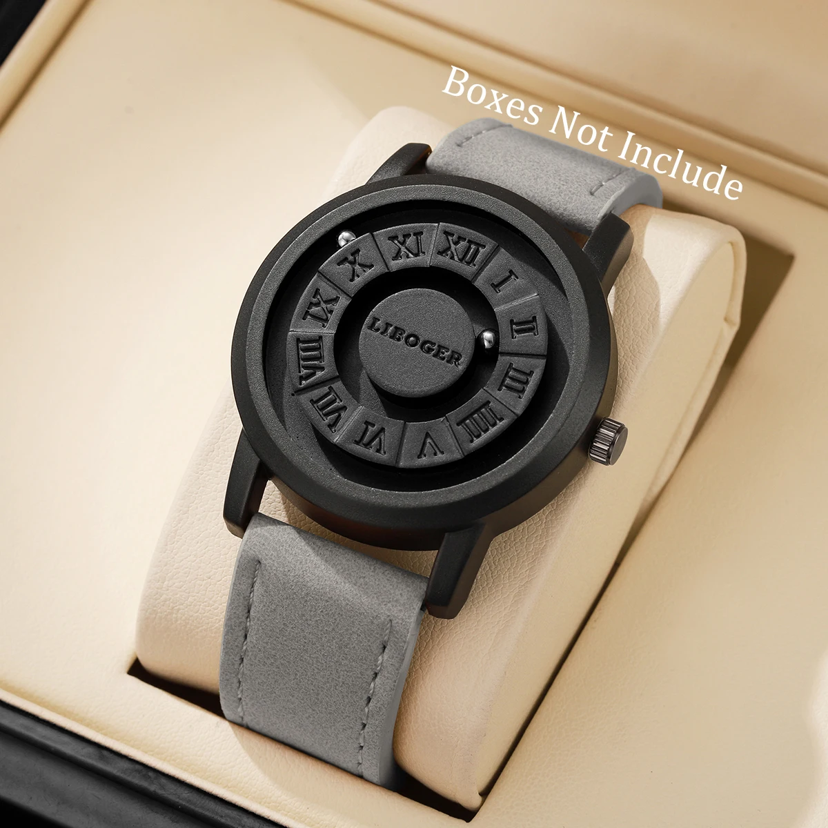Fashion Magnetic Suspension Men Watches Casual Sports Roma Dial Wristwatches For Mens Clock(Without Box)
