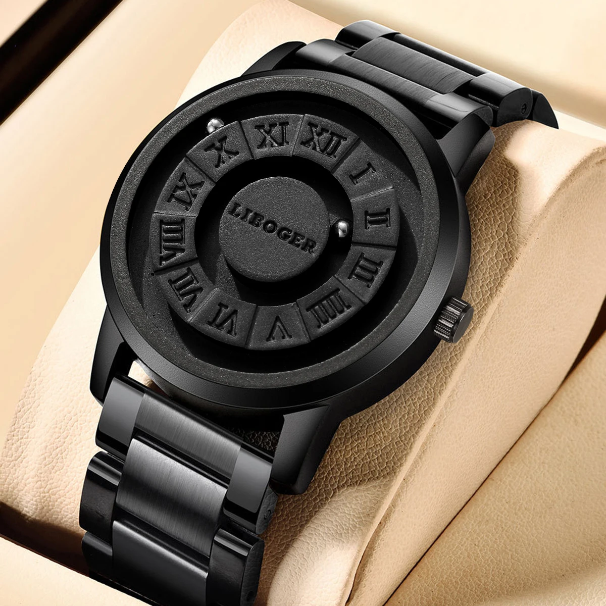 Fashion Magnetic Suspension Men Watches Casual Sports Roma Dial Wristwatches For Mens Clock(Without Box)