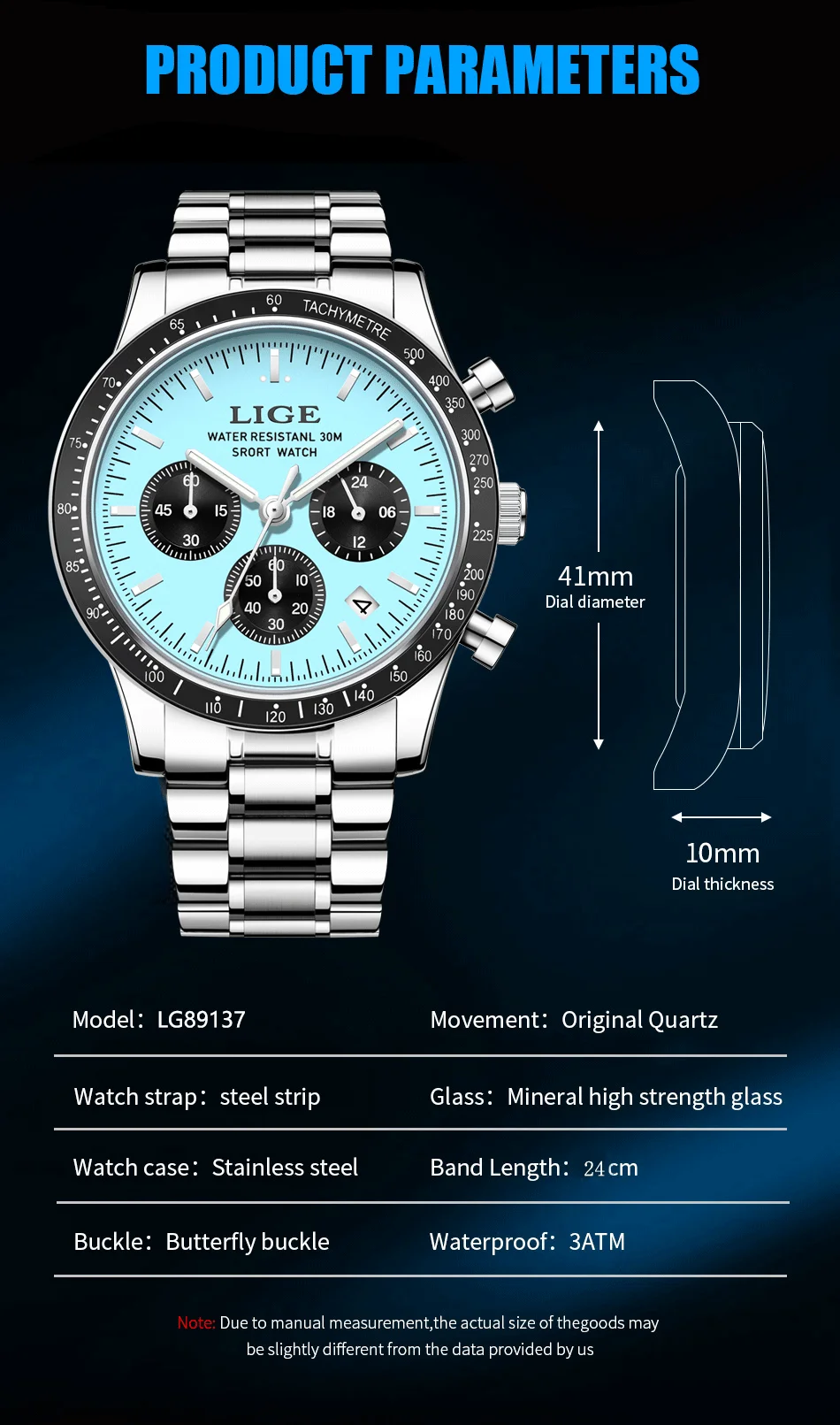 LIGE Men Watches Luminous Calendar Business Quartz Watch Mens Top Brand Luxury Sport Waterproof Stainless Steel Man Wristwatches