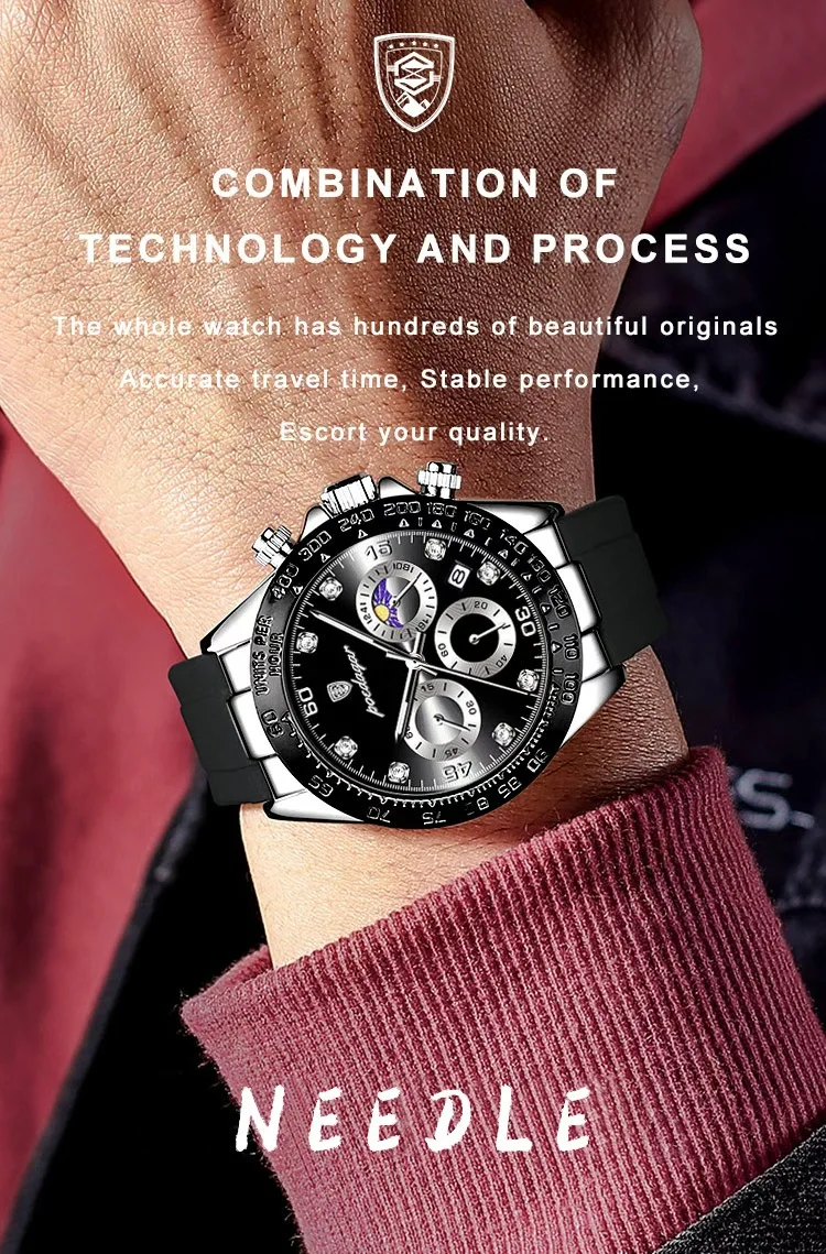 POEDAGAR Fashion Luxury Men Wristwatch Chronograph Date High Quality Quartz Man Watch Waterproof Luminous Military Men's Watches