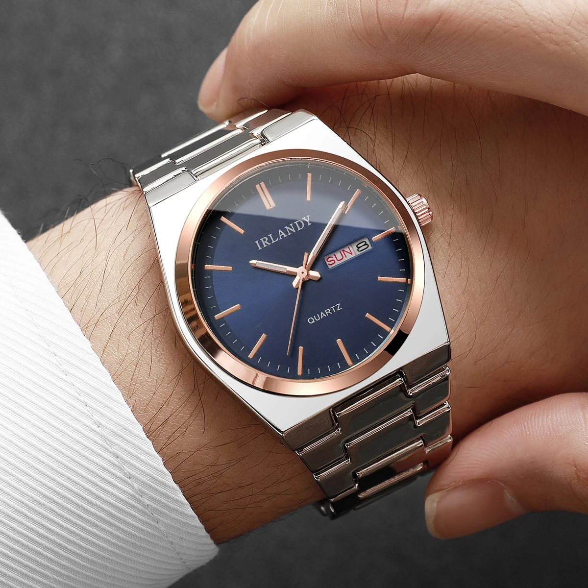Luxury Men Business Watches Calendar Quartz Wristwatches For Mens Clock Reloj Hombre(Without Box)