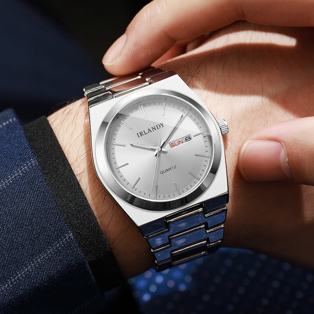 Luxury Men Business Watches Calendar Quartz Wristwatches For Mens Clock Reloj Hombre(Without Box)