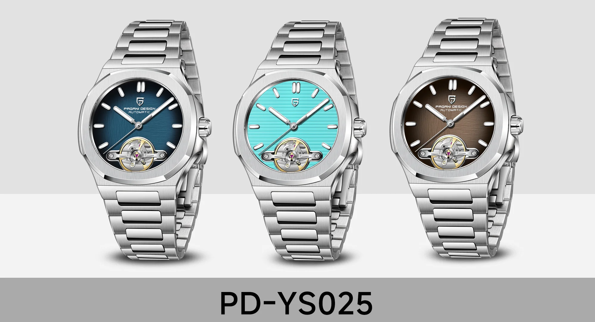 PAGANI DESIGN New Mechanical Hollow-Out Tourbillon Men Watch Sport Elegant Sapphire Waterproof Watch Japan Movt 316L Steel Clock