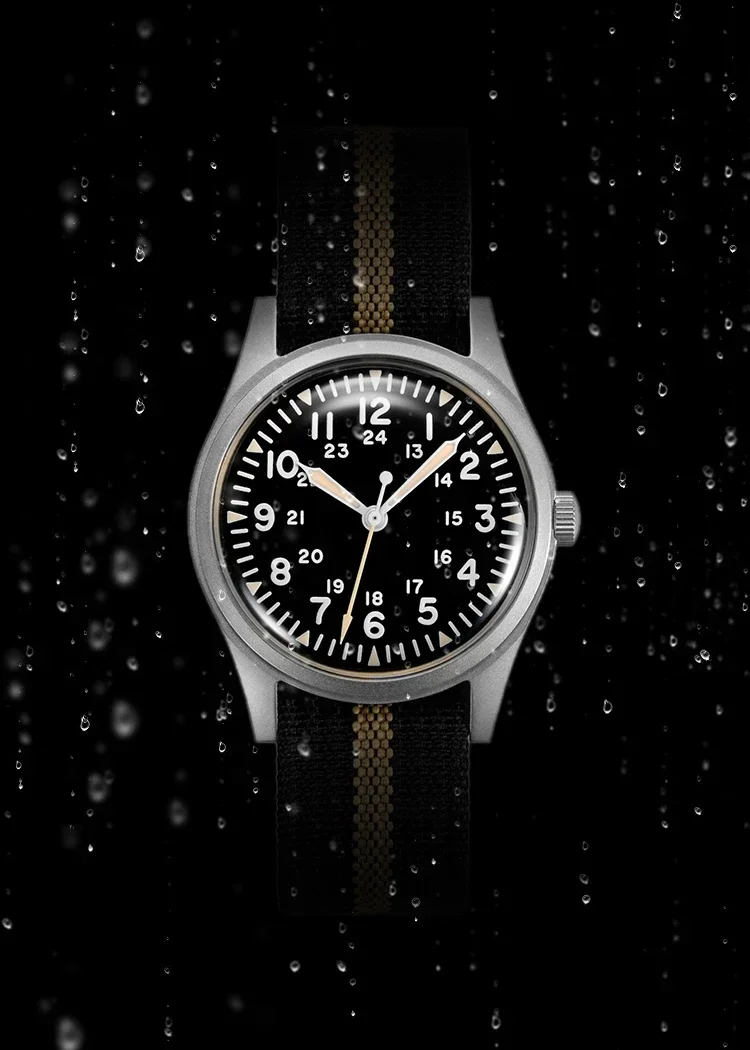 2025 New RDUNAE RA03 34.5mm Military Men Vintage Quartz Watch G10 Miyota 2035 Watches K1 Mineral Glass Stainless Steel Wristwatc