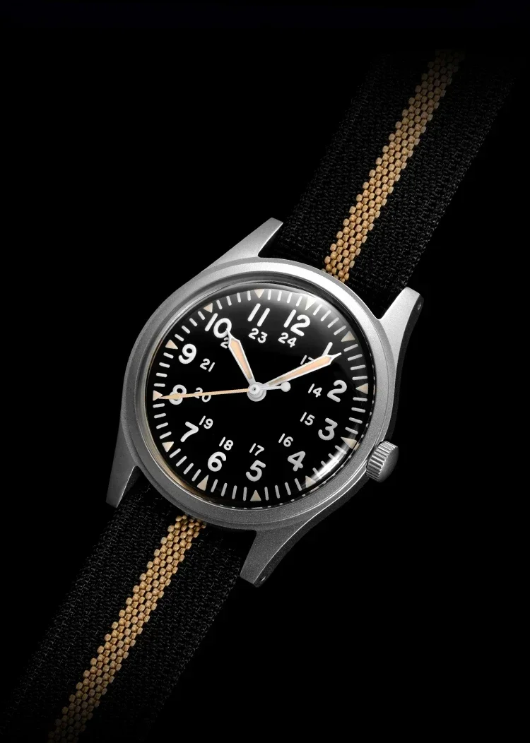 2025 New RDUNAE RA03 34.5mm Military Men Vintage Quartz Watch G10 Miyota 2035 Watches K1 Mineral Glass Stainless Steel Wristwatc