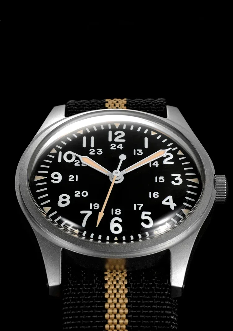 2025 New RDUNAE RA03 34.5mm Military Men Vintage Quartz Watch G10 Miyota 2035 Watches K1 Mineral Glass Stainless Steel Wristwatc