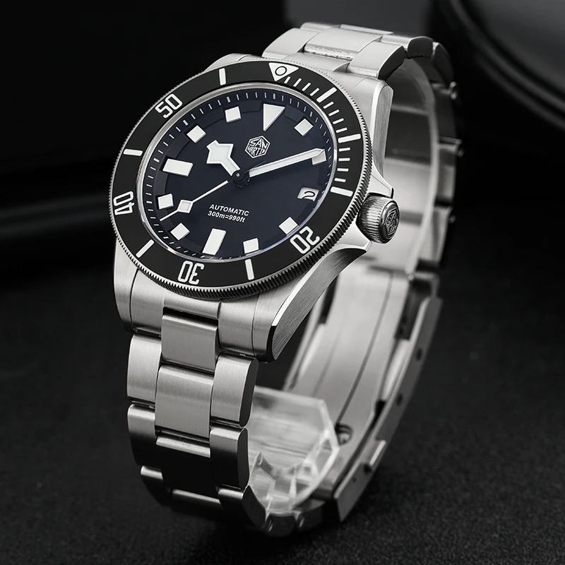 San Martin SN0121TE Titanium Diving Watch ST2130 Automatic Movement Watches Grade5 Titanium 120 Click Waterproof 300m Wristwatch