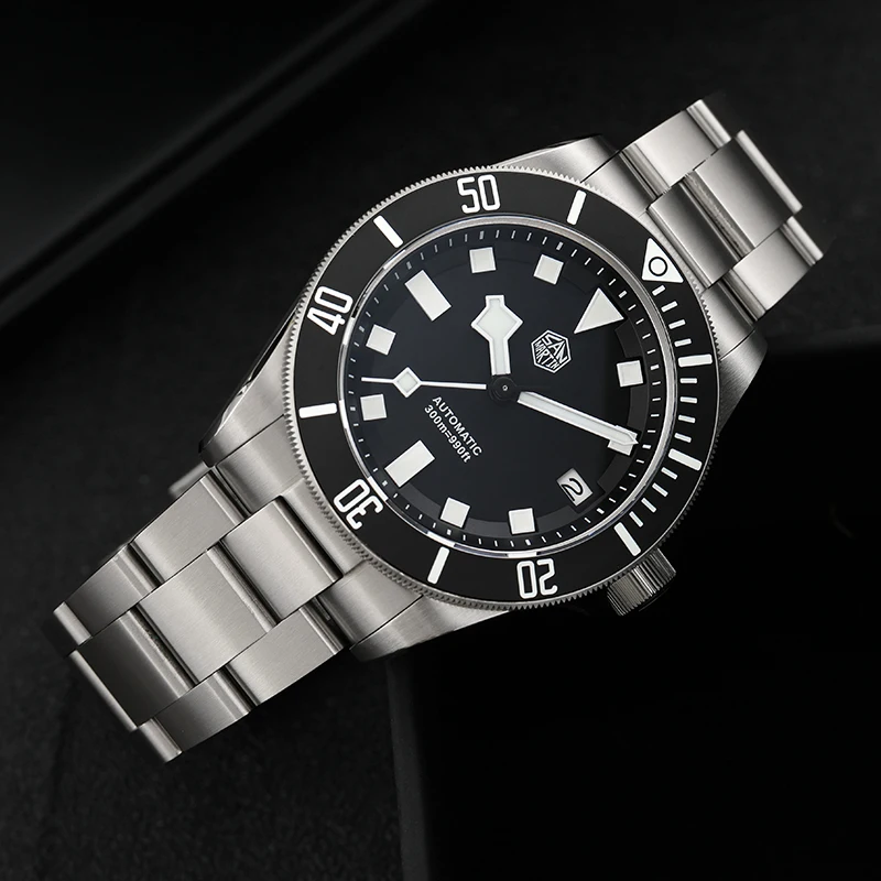 San Martin SN0121TE Titanium Diving Watch ST2130 Automatic Movement Watches Grade5 Titanium 120 Click Waterproof 300m Wristwatch