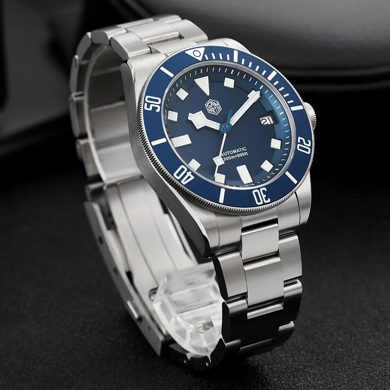 San Martin SN0121TE Titanium Diving Watch ST2130 Automatic Movement Watches Grade5 Titanium 120 Click Waterproof 300m Wristwatch
