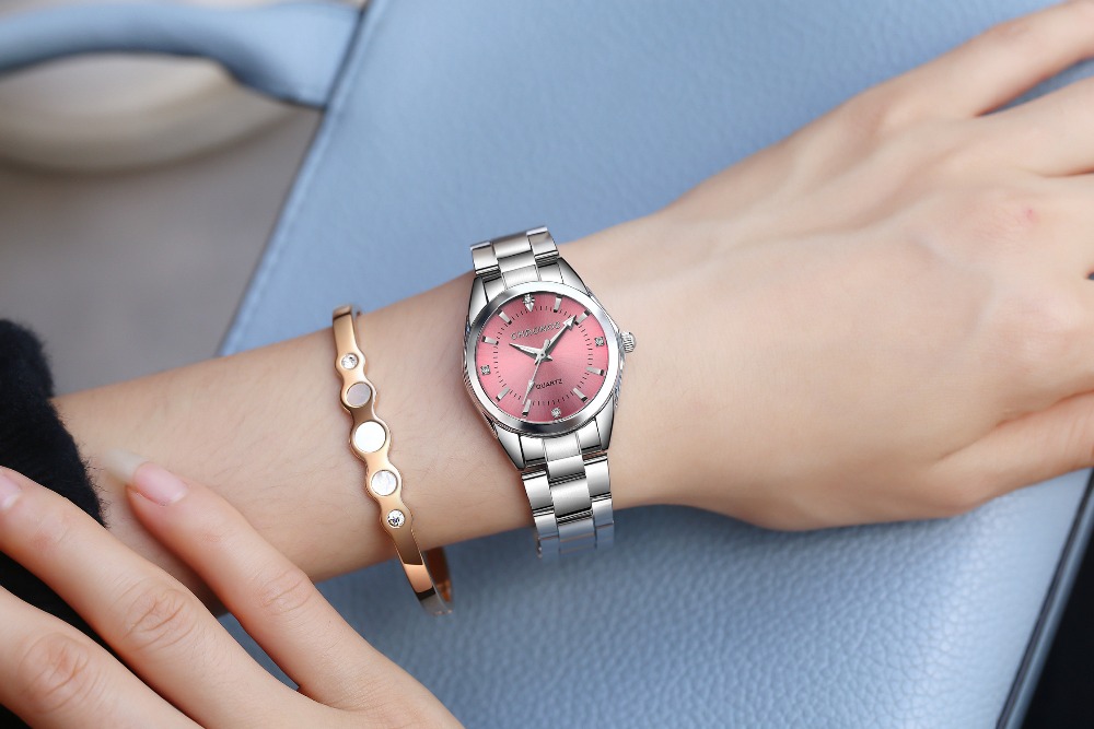 CHRONOS Elegant Women Watch Luxury Ladies Fashion Brand Wristwatch Quartz Movement Stainless Steel Gift for Female Girlfriend