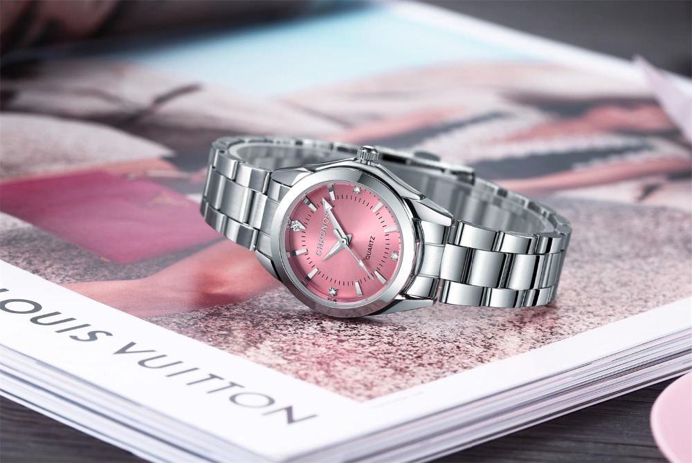 CHRONOS Elegant Women Watch Luxury Ladies Fashion Brand Wristwatch Quartz Movement Stainless Steel Gift for Female Girlfriend