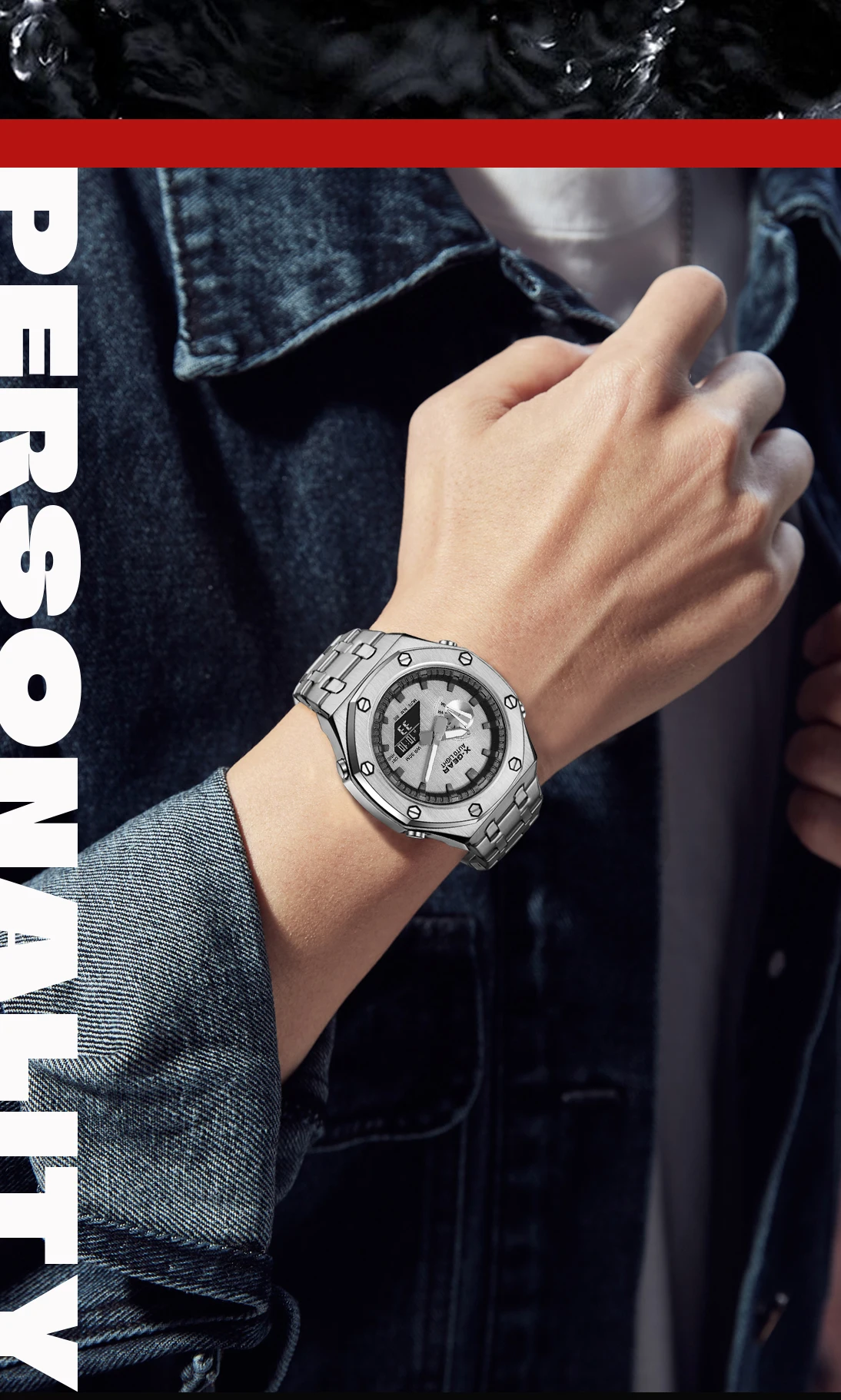 Fashion Casual Business Quartz Watch Waterproof Wristwatch Mens Sports Watches Business Man Electronic Watch Multi Functional