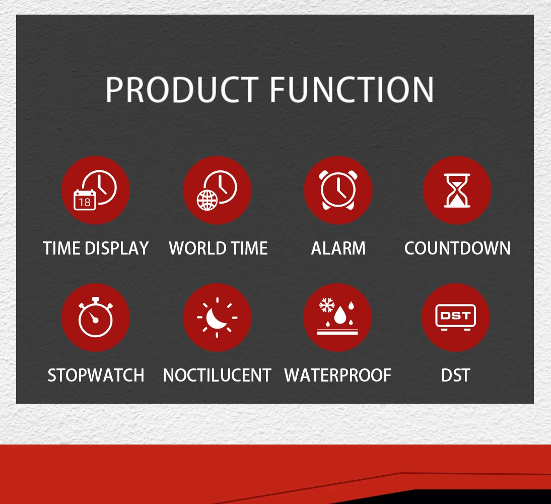 Fashion Casual Business Quartz Watch Waterproof Wristwatch Mens Sports Watches Business Man Electronic Watch Multi Functional
