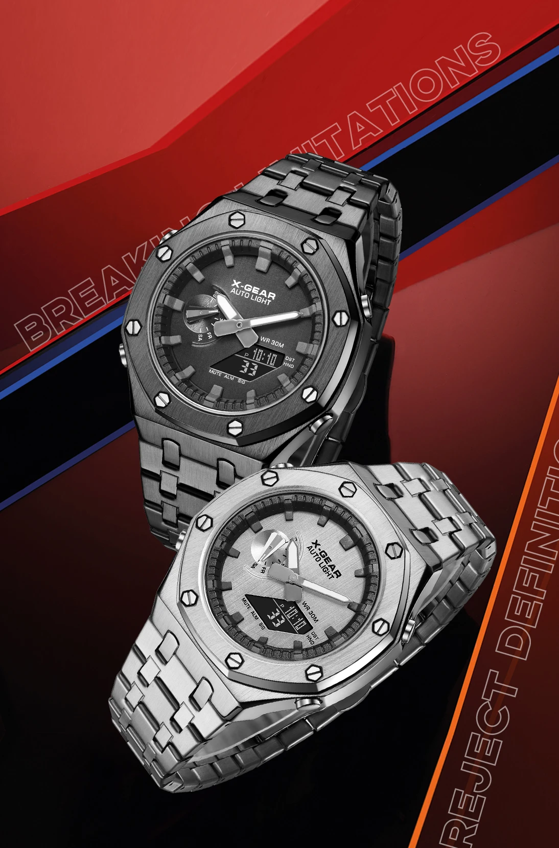 Fashion Casual Business Quartz Watch Waterproof Wristwatch Mens Sports Watches Business Man Electronic Watch Multi Functional