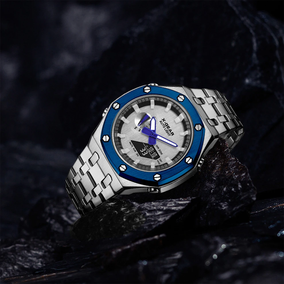 Fashion Casual Business Quartz Watch Waterproof Wristwatch Mens Sports Watches Business Man Electronic Watch Multi Functional