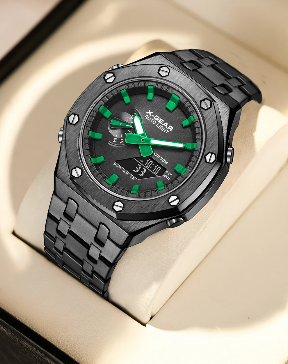 Fashion Casual Business Quartz Watch Waterproof Wristwatch Mens Sports Watches Business Man Electronic Watch Multi Functional
