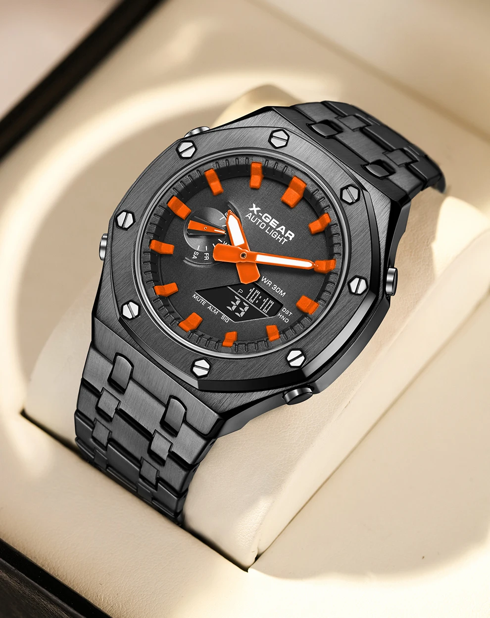 Fashion Casual Business Quartz Watch Waterproof Wristwatch Mens Sports Watches Business Man Electronic Watch Multi Functional