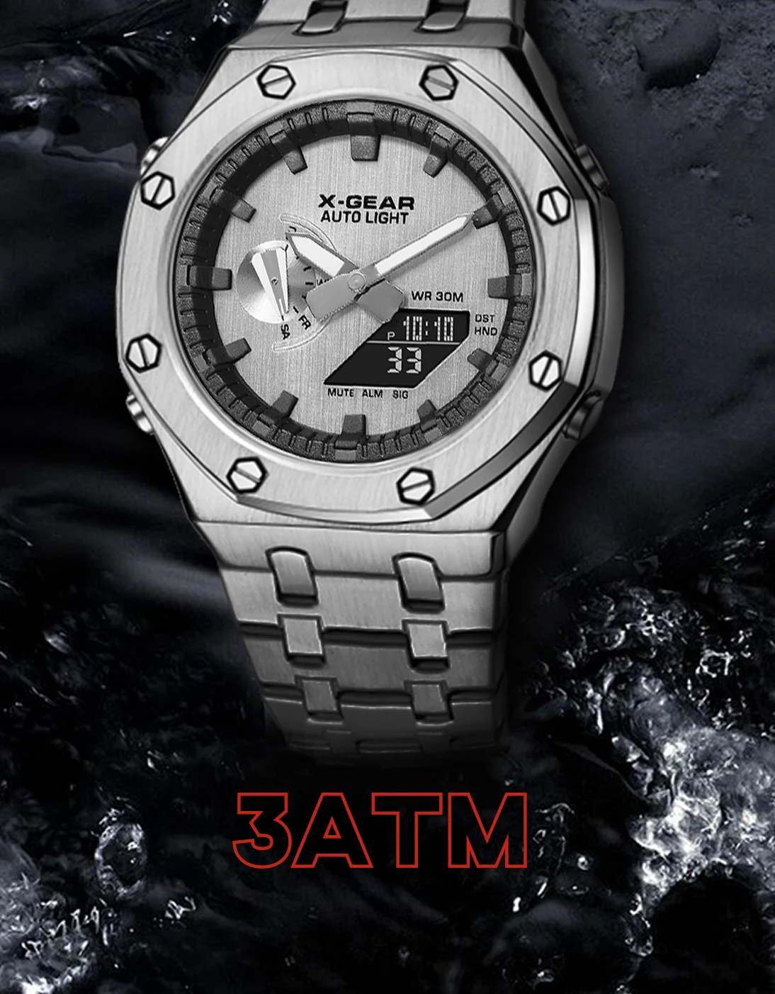 Fashion Casual Business Quartz Watch Waterproof Wristwatch Mens Sports Watches Business Man Electronic Watch Multi Functional