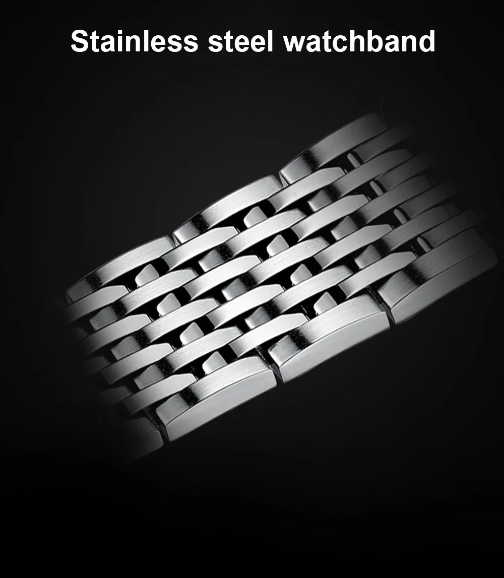 Mens Fashion Mechanical Watches Business Automatic Wristwatch Stainless Steel Luminous Designer Clock Reojes De Hombre New 2023