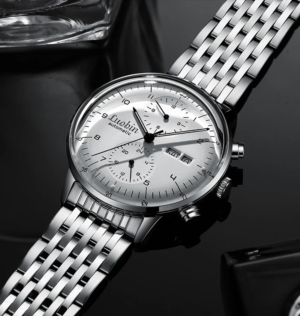 Mens Fashion Mechanical Watches Business Automatic Wristwatch Stainless Steel Luminous Designer Clock Reojes De Hombre New 2023