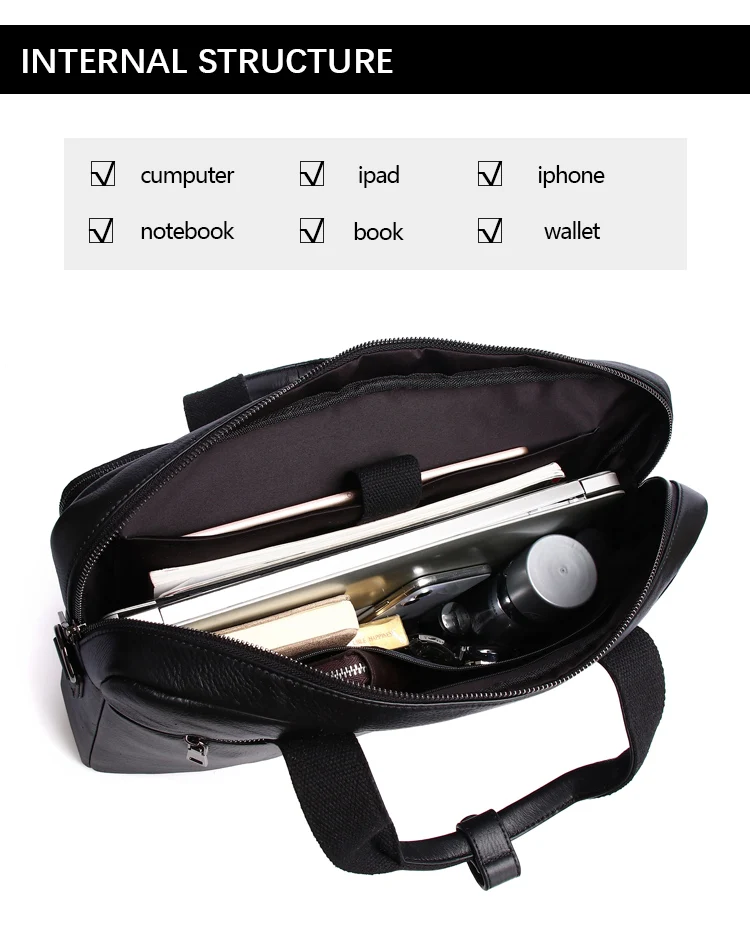 SCHLATUM Genuine Leather Bussiness Briefcases Black for Men luxury handbags Laptop Briefcase Bags 16 inch Office Computer bag