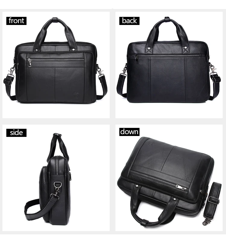 SCHLATUM Genuine Leather Bussiness Briefcases Black for Men luxury handbags Laptop Briefcase Bags 16 inch Office Computer bag