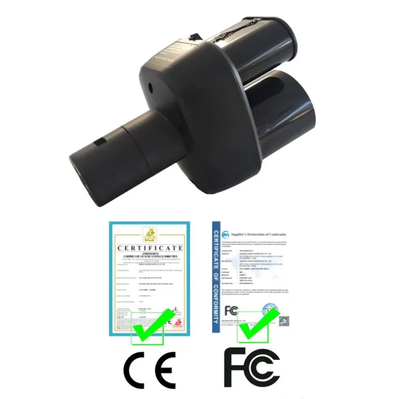 FITMPH CCS2+Type 2 to NACS Tesla Adapter, DC&AC 2-in-1 Adapter, 250kW for Model 3/X/Y/S, For US Tesla in Europe Fast Charging