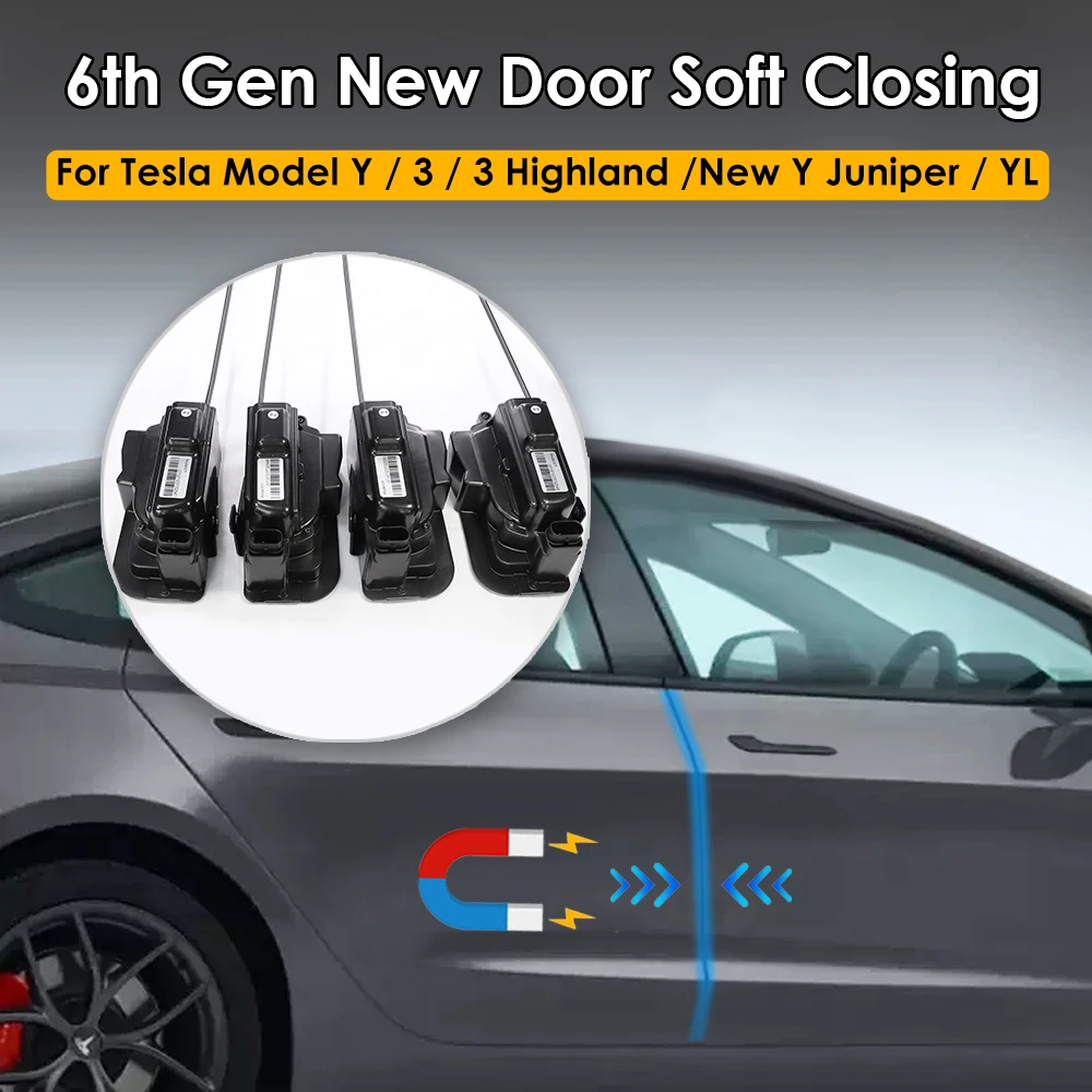 2026 Update Soft Closing for Tesla Model 3 Y 3 Highland New Y Juniper YL 4-Door Anti Pinch Auto Electric Suction Door Softclose