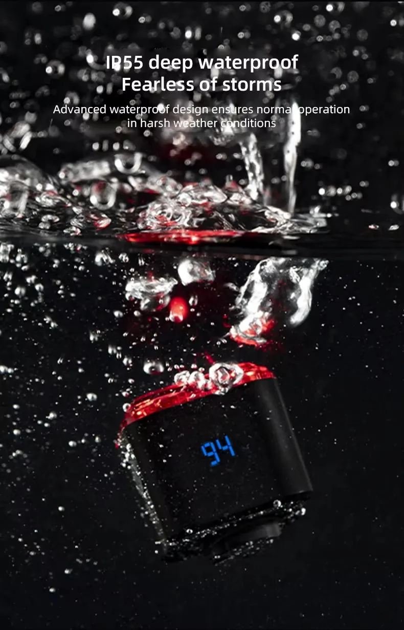 Digital Display Smart Bike Taillight Waterproof Intelligent Sensing Tail Light Cycling Safety Warning Light Bicycle Rear Light