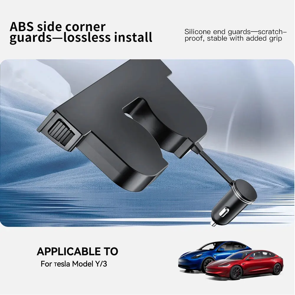 USB Hub Charger For Tesla Model Y Juniper 2025-2026 & Model 3 Highland 2024-2026 Center Console Docking Station Accessories