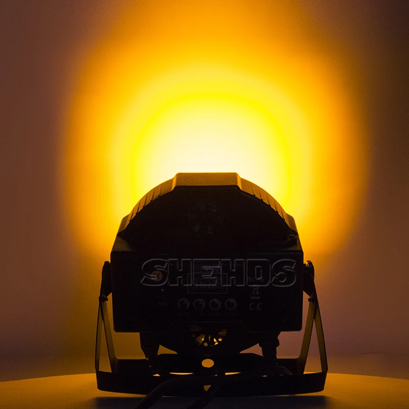 SHEHDS 7X12W RGBW / 7x18W RGBWA+UV LED Flat Par Light Mobile Plug Ultra-Quiet Fan Family Birthday Party Theater Stage Lighting