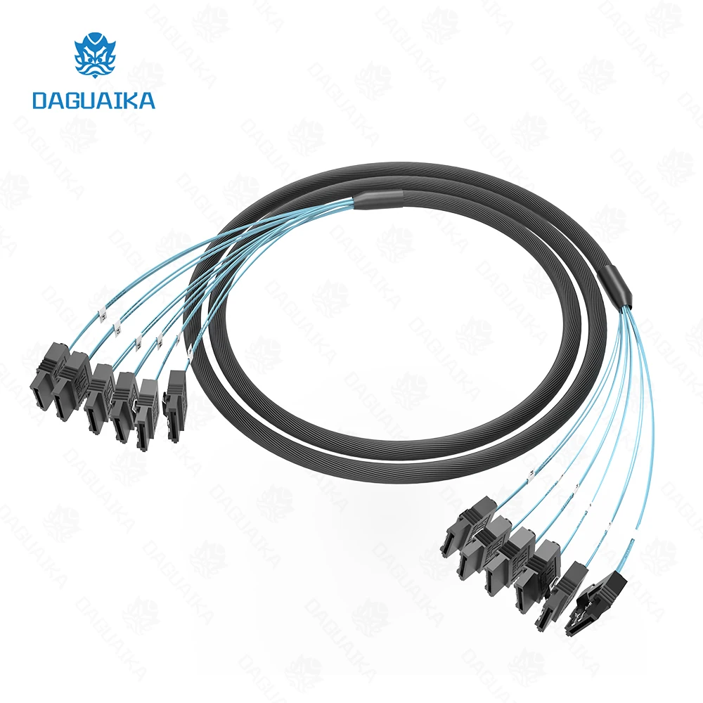 SATA-III Cable 6Pcs/Set - 90-Degree Right-Angle SAS/SATA-6Gbps Cable Replacement for Server-Raid SDD HDD CD DVD Drives