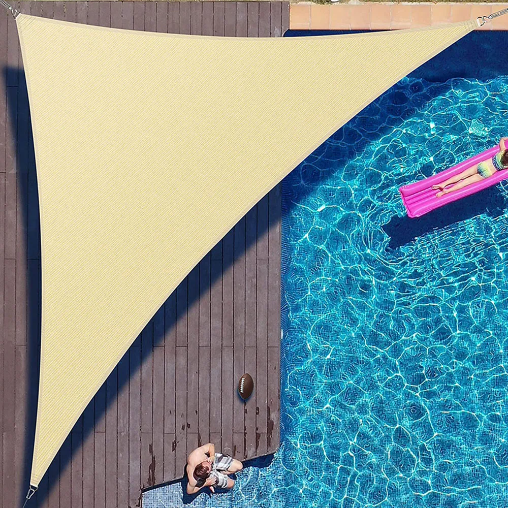 Waterproof Sun Shelter Triangle Sunshade Protection Outdoor Cover Garden Patio Pool Shade Sail Awning Camping Sun Shade 420D