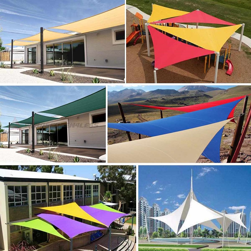 Waterproof Sun Shelter Triangle Sunshade Protection Outdoor Cover Garden Patio Pool Shade Sail Awning Camping Sun Shade 420D